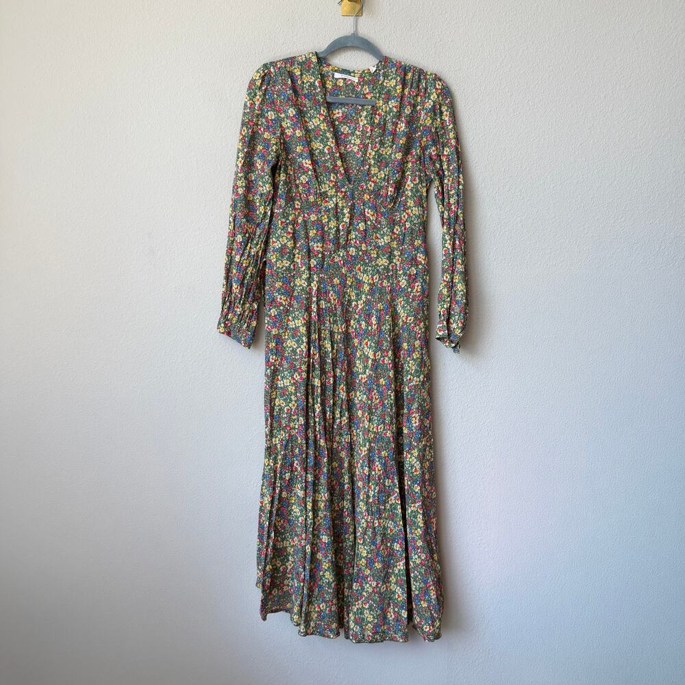 DÔEN Charleston Dress in Green Valley Floral Size M - Picture 4 of 7